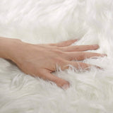 Ultra Soft Fluffy Rug Pink Faux Sheepskin Fur Rug Shaggy Couch Cover Furry Carpet for Kids Room Fuzzy Plush Rug for Bedroom Living Room Runner, 2x6 Feet (Sheepskin Shape,Pink)