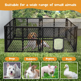 Pet Playpen Folding Dog Plastic Puppy Exercise Enclosure Fence 6 Panels, Dog Play Pen Connectable Fence with Lockable Gate, Universal Portable Pet Exercise Cage Yard for Indoor Outdoor Black