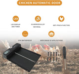 Chicken Coop Automatic Door, Chicken Automatic Door, Automatic Chicken Coop Door with Timer Aluminum Alloy Ip45 Waterproof Led Display Battery Powered Auto Chicken Door Opener