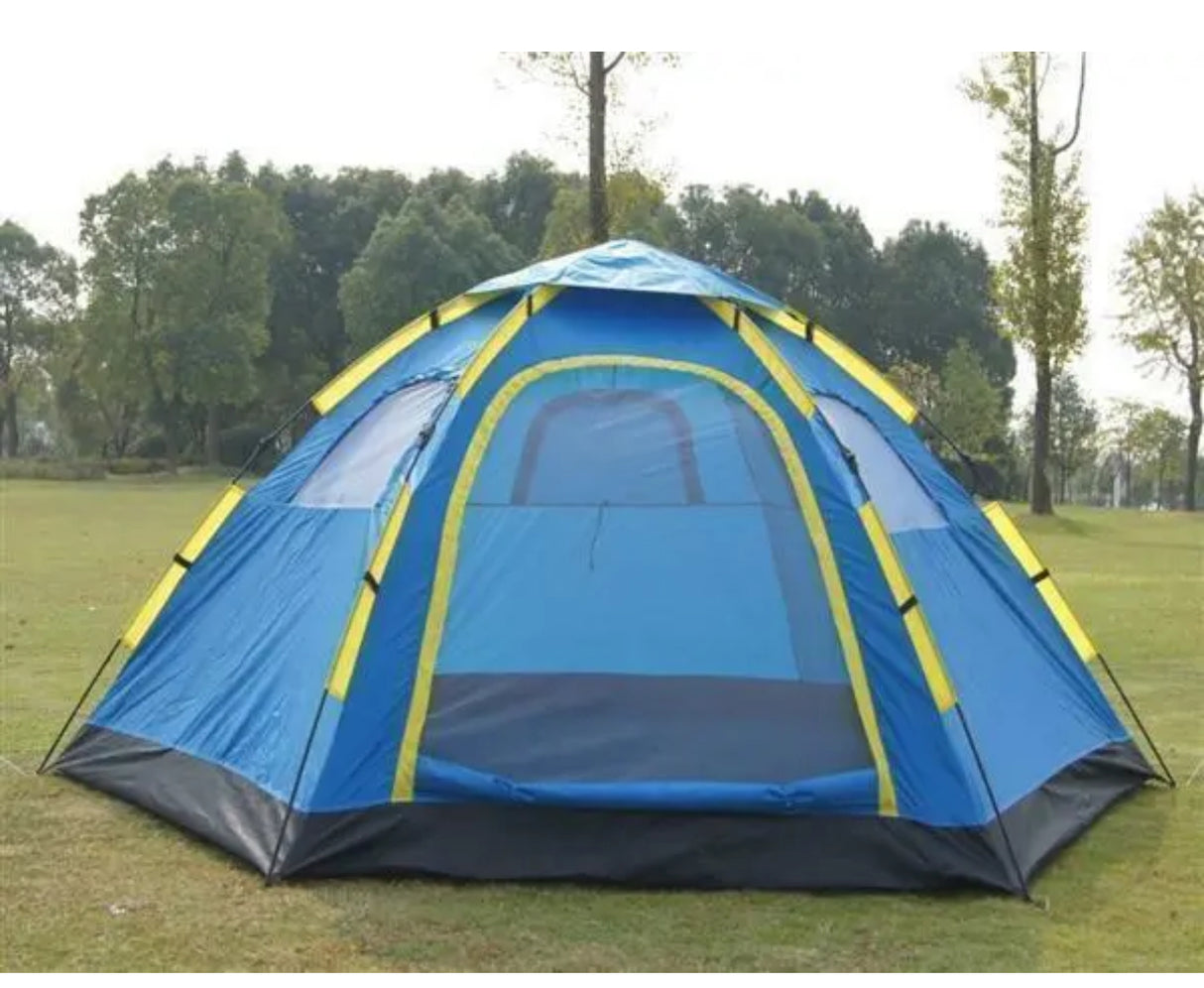 6 PERSON INSTANT POP UP CAMPING TENT SETS UP IN SECONDS HIKING CAMPING FISHING