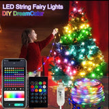 Smart RGB Led Strip Fairy Christmas Lights Bluetooth Lights Garland Light Waterproof For Party Curtain Room