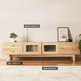 Tv Cabinet Entertainment Unit Stand Storage Drawer Tv Unit 180Cm Pine