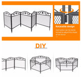 5 Panel Garden Fence Gate Expandable Barrier Rustproof Metal Pet Indoor Outdoor