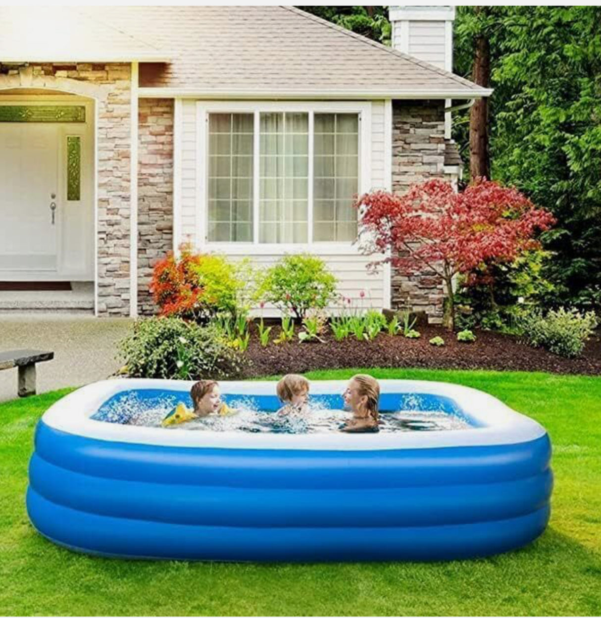 Inflatable Paddling Pool for Kids & Adults - Backyard Swim Centre 260cm