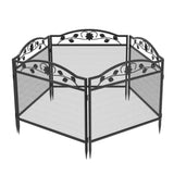 5 Panel Garden Fence Gate Expandable Barrier Rustproof Metal Pet Indoor Outdoor