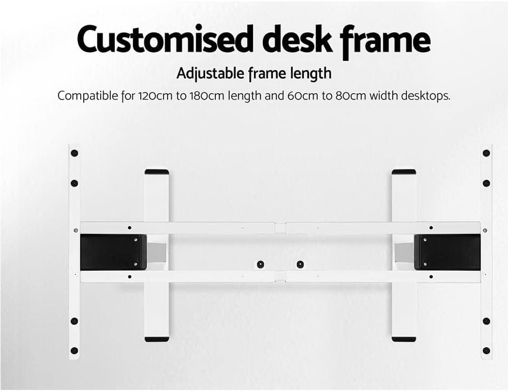 Electric Laptop Standing Desk 70-120cm Height Adjustable Sit Stand Desks 120cm X 60cm Desktop Table for Office Study Computer Workstation Home Use White Dual Motor Whole Piece Monitor Riser