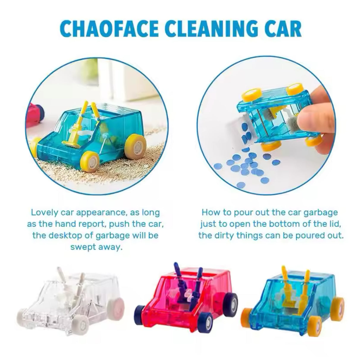 Mini Car Table Dust Cleaning Trolley Desktop Eraser Pencil Shavings Rubber Sweeper Garbage Truck Hand Push Glide Car Kids Toys