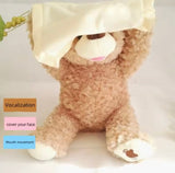 Baby Entertainment Peek-a-boo Bear Talking Chargeable Shy Face Teddy Bear Motorized Plush Toys