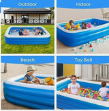 Inflatable Paddling Pool for Kids & Adults - Backyard Swim Centre 260cm