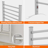 Heated Towel Rail, Electric Towel Warmer Rack, Freestanding Electric Rails Dryer Warmer Ladder Rack, 10-Bar