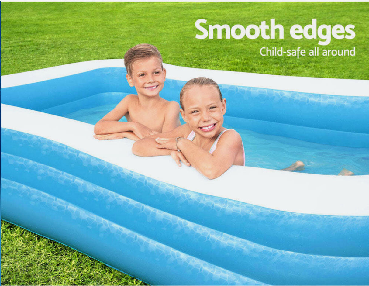 Kids Pool 305x183x56cm Inflatable Above Ground Swimming Pools 1161L