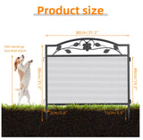 5 Panel Garden Fence Gate Expandable Barrier Rustproof Metal Pet Indoor Outdoor