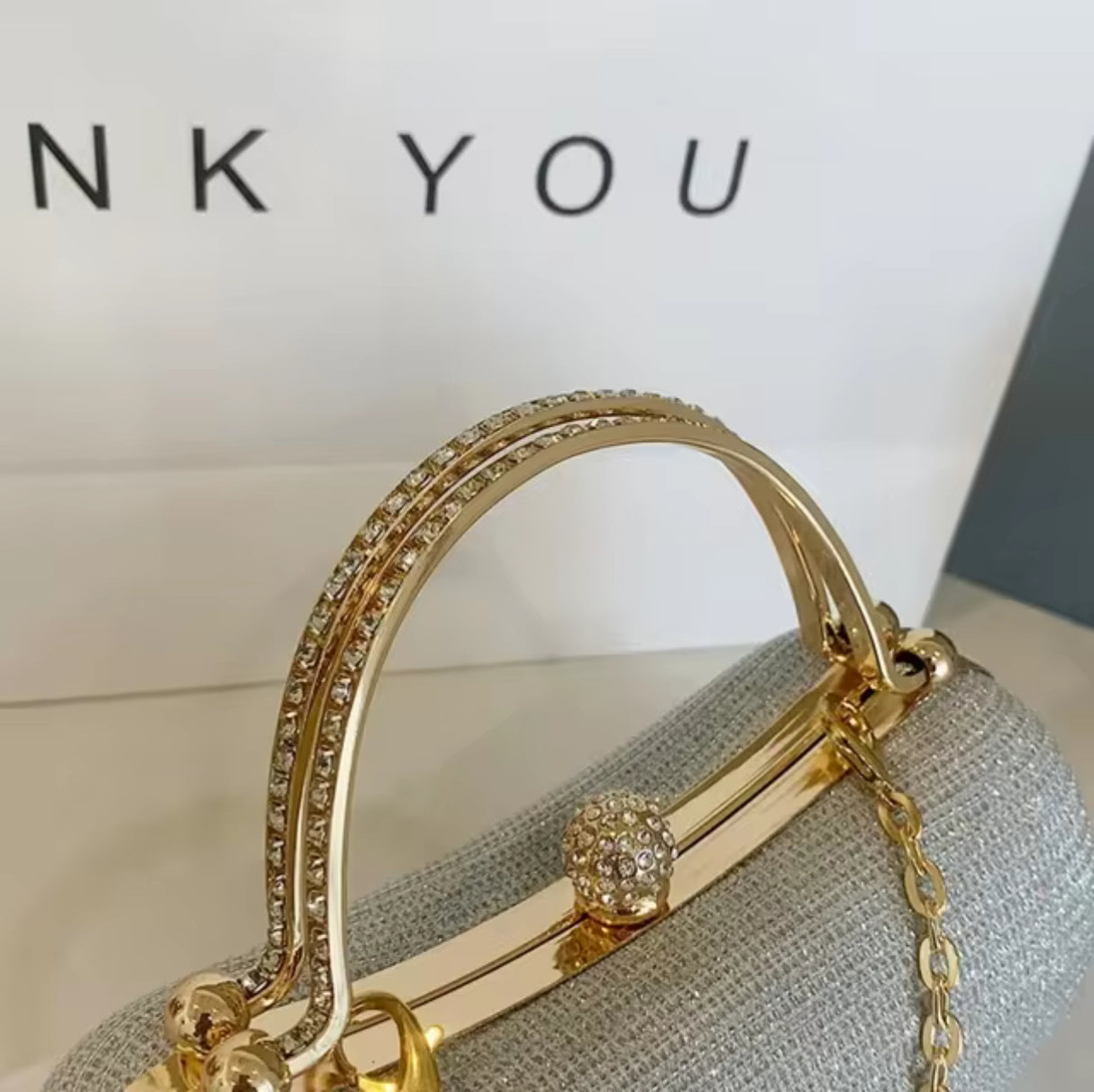 Evening Clutch Bag Women Bag Shiny Handbag Heart Shape Metal Clutches Bag Fashion Chain Shoulder Crossbody Luxury Lady Purse