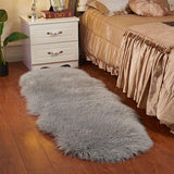 Soft Faux Sheepskin Fur Rug Fluffy Area Rug Floor Mat Luxury Carpets Chair Cover Seat Pad Shaggy Rug for Bedroom Sofa Living Room (2x5 Ft Sheepskin)