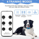 Dog Bark Collar with Additional Mini Remote - Bark Collar with 4 Training Modes -IPX7 Waterproof Dog Training Collar for Garden & Courtyard - Safe No Shock Bark Collar for Large Dog, Medium&Small Dogs