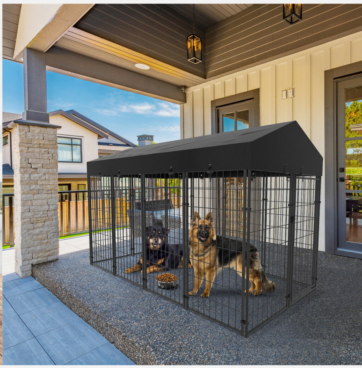 Universal Dog Kennel Pet House Enclosure Sturdy& Strong Run Cage Playpen Barrier