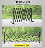 Expandable Fence Gate Garden Security Gates Metal Retractable Indoor Outdoor Safety Barrier Traffic White