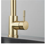 Brushed Gold WELS Kitchen Mixer Tap Sink Pull-Out Faucet 360° Swivel Spout AUS