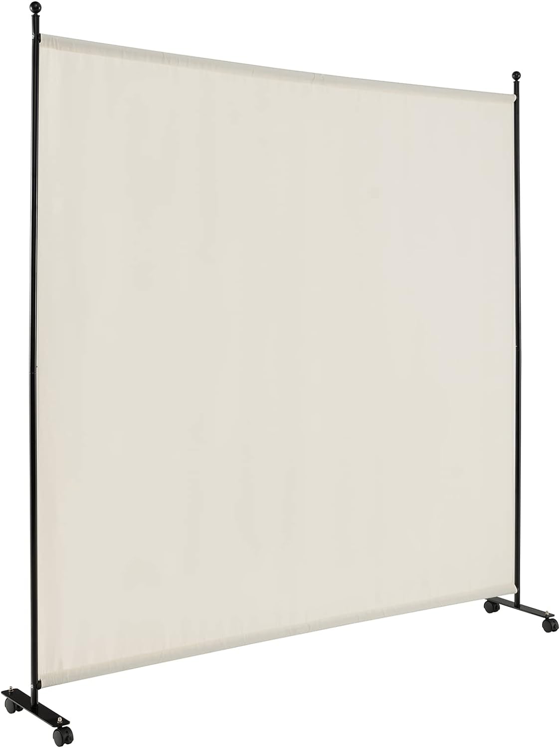 Single Panel Room Divider with Wheels, Freestanding Fabric Room Divider for Partition Privacy Screen, Rolling Wall Divider for Home Office, Restaurant, Hospital, School