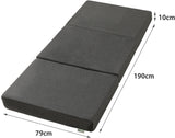 Trifold Folding Mattress Camping Foldable Bed | Portable Travel Trailer Floor Bedding, Foam - Single