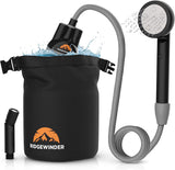 Portable Shower for Camping with Dry Bag - Camp Shower with Rechargeable Battery and Included 10L Dry Bag for Water Storage. Complete Camping Shower in a Bag (+Sprayer Attachment).