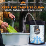 Portable Shower for Camping with Dry Bag - Camp Shower with Rechargeable Battery and Included 10L Dry Bag for Water Storage. Complete Camping Shower in a Bag (+Sprayer Attachment).