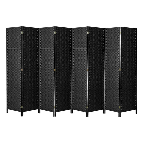 4/6/8 Panel Room Divider Privacy Screen Dividers Woven Wood Fold Stand