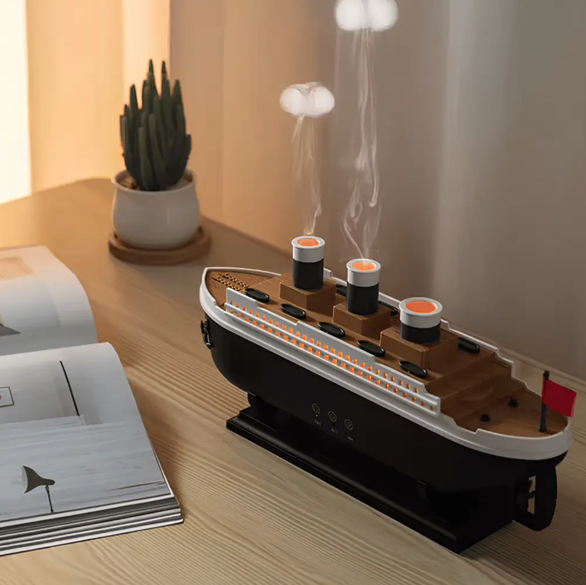 Titanic Humidifier with LED Lighting and Remote Control