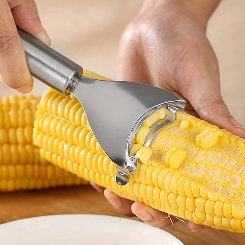 Stainless steel corn peeler serrated corn peeler thresher cutting knife kitchen fruit and vegetable Corn peeling small tool