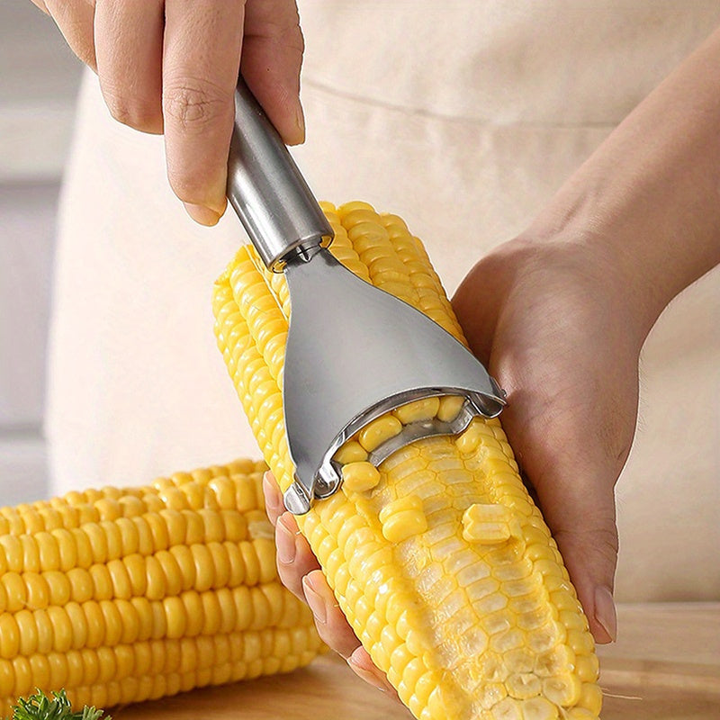 Stainless steel corn peeler serrated corn peeler thresher cutting knife kitchen fruit and vegetable Corn peeling small tool