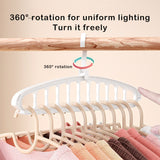 Rotating Folding Clothes Hanger Closet Organizer Multi-port Clothing Drying Rack Foldable Plastic Scarf 11-hole Storage Hangers