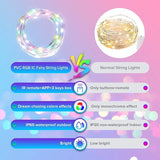 Smart RGB Led Strip Fairy Christmas Lights Bluetooth Lights Garland Light Waterproof For Party Curtain Room