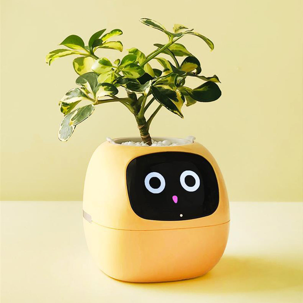 Smart Planter USB Rechargeable Flower Pot Endless Fun Over 49 Rich Expressions 7 Smart Sensors AI Chips Make Raising Plants Easy