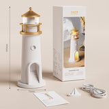 Moon Projection Light Lighthouse Motion Sensor Nightlights Remote Control Fake Candle Lamp Room Decoration Entryway Decor Lights