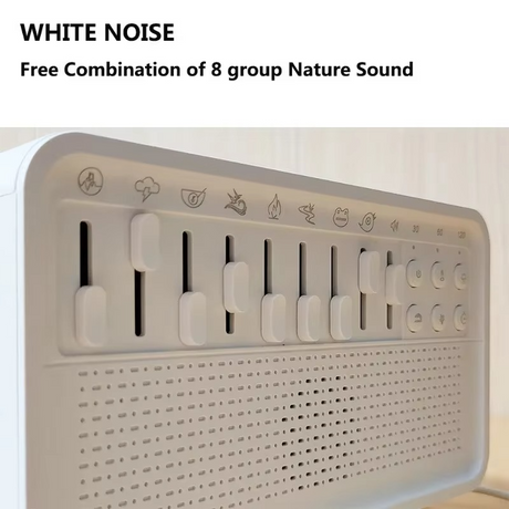 3 in 1 Bluetooth Speaker White Noise Sleep Night Light Humidifier All-in-one Machine Free Combination of 8 Group Nature Sound