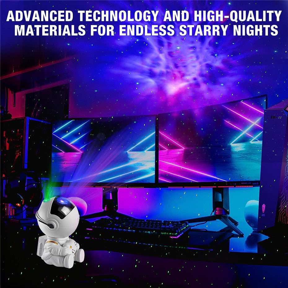 Astronaut Starry Sky Projection Light Full of Stars Ambient Light Spaceman Laser Nebula Water Ripple Bedroom Projection Light