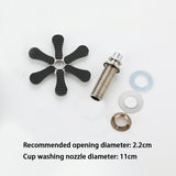 Kitchen Sink Glass Cup Wash Automatic Stainless Steel Pressure Spray Washer Cup Tool Cleaning Faucet Bar Rinser Coffee Pitcher