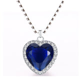 Titanic Heart Of The Ocean Necklace + Velvet Bag