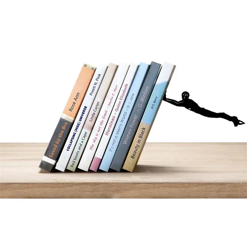 Superhero Bookend Figurines Metal Bookshelf Decor Desktop Ornament Office Desktop Accessories  Bookshelf Home Decoration