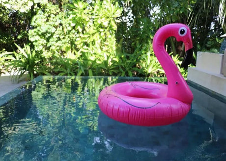 Inflatable Dia.120cm Giant Flamingo Swimming Ring Float Raft Pool Beach