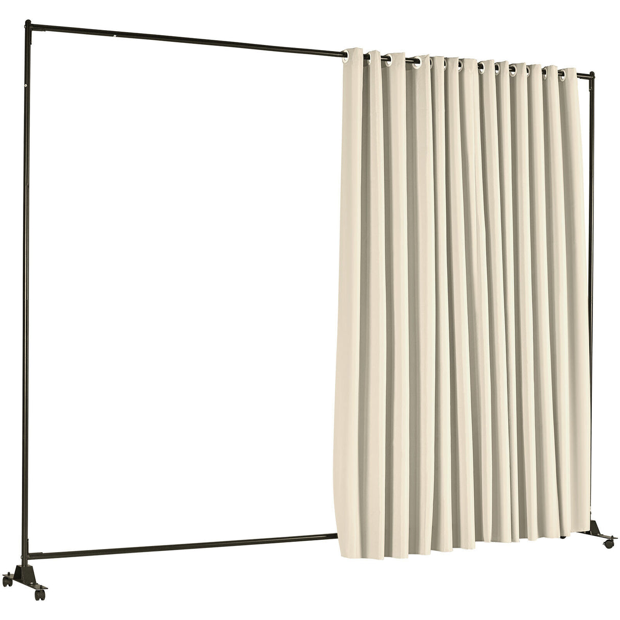 Room Divider Panel Privacy Screen Curtain Stand w/ Wheels 301 x 240cm