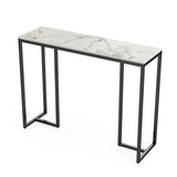 Slim Narrow Hallway Console Table scratch-proof Marble Long Bar Table Gold Legs