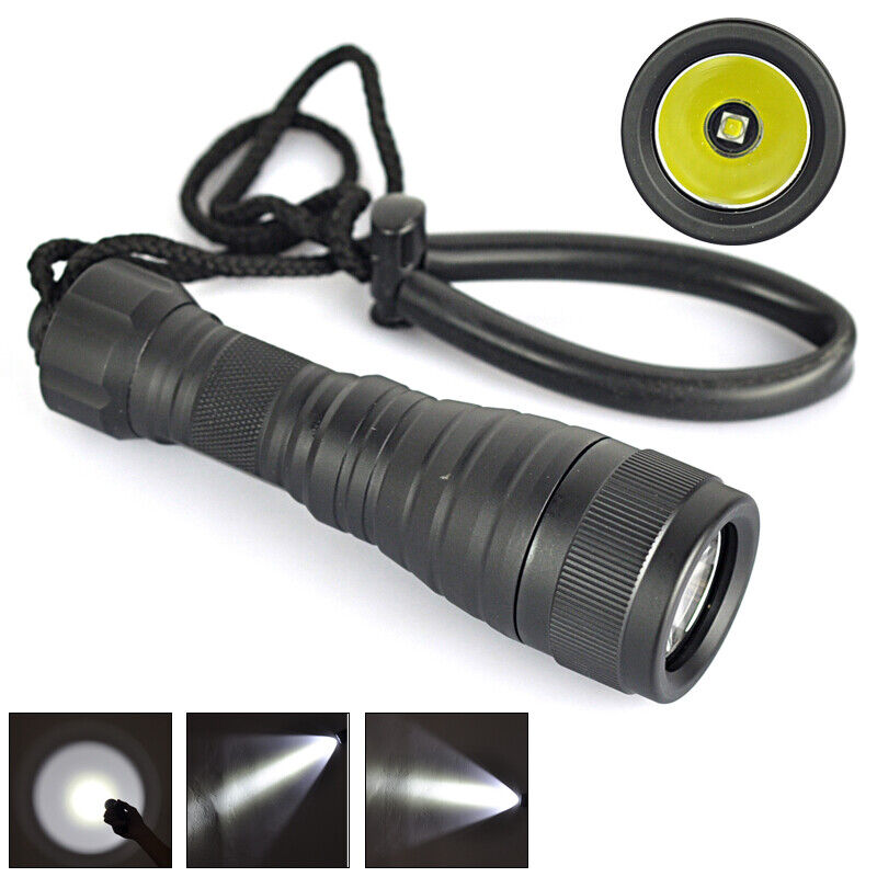 10000LM Waterproof LED Diving Flashlight Underwater Torch Camping Scuba Lamp