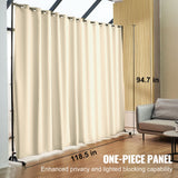 Room Divider Panel Privacy Screen Curtain Stand w/ Wheels 301 x 240cm