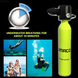 0.5L Oxygen Tank Mini Scuba Diving Equipment Air Tank Breath Underwater Spare