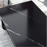 Marble Coffee Table Modern Black Luxury Coffee Table Rectangular Frame