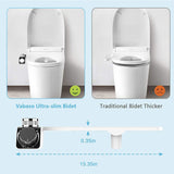 Hygiene Toilet Bidet Water Wash Clean Unisex Seat Attachment Sprayer Dual Nozzle