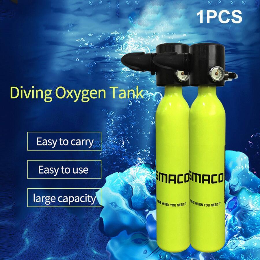 0.5L Oxygen Tank Mini Scuba Diving Equipment Air Tank Breath Underwater Spare