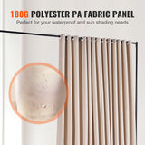 Room Divider Panel Privacy Screen Curtain Stand w/ Wheels 301 x 240cm