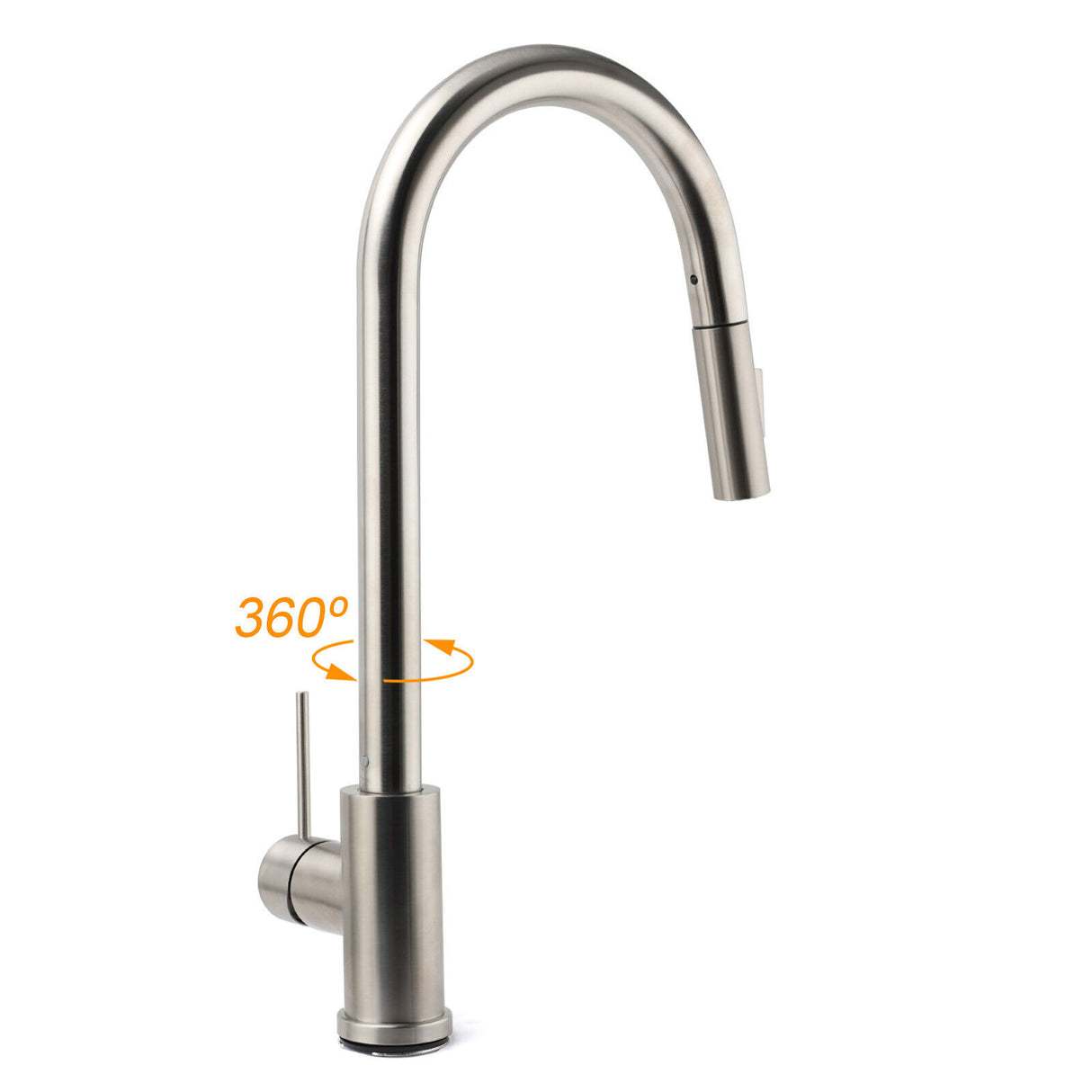 2 Way Spray Kitchen Mixer Tap Pull Out Sink Laundry Swivel Faucet Brushed Nickel